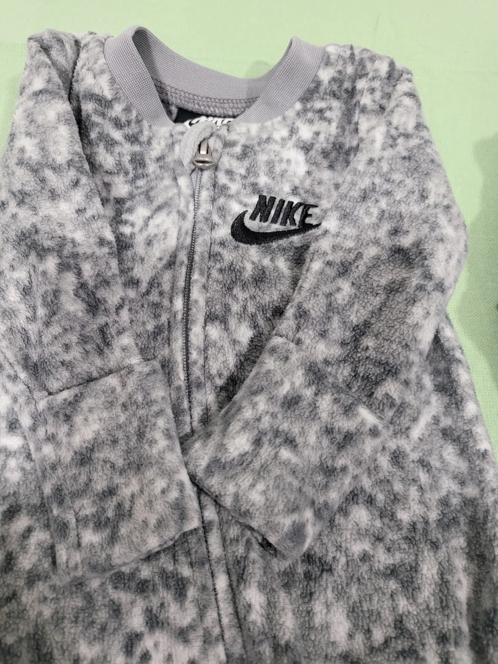 Nike Grey Baby One-Piece Footed Sleepers - 2-Pack